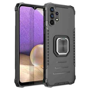For Samsung Galaxy A32 5G Fierce Warrior Series Armor Aluminum Alloy + TPU Phone Case with Ring Holder(Black)