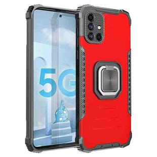 For Samsung Galaxy A51 5G Fierce Warrior Series Armor Aluminum Alloy + TPU Phone Case with Ring Holder(Red)