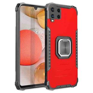 For Samsung Galaxy A42 Fierce Warrior Series Armor Aluminum Alloy + TPU Phone Case with Ring Holder(Red)