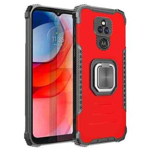 For Motorola Moto G Play 2021 Fierce Warrior Series Armor Aluminum Alloy + TPU Phone Case with Ring Holder(Red)