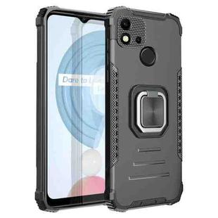 For OPPO Realme C20 / C21 / C11 / C11 2021 Fierce Warrior Series Armor Aluminum Alloy + TPU Phone Case with Ring Holder(Black)