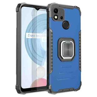 For OPPO Realme C20 / C21 / C11 / C11 2021 Fierce Warrior Series Armor Aluminum Alloy + TPU Phone Case with Ring Holder(Blue)