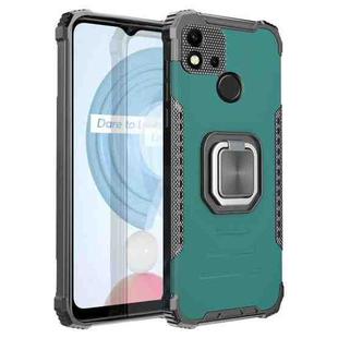 For OPPO Realme C20 / C21 / C11 / C11 2021 Fierce Warrior Series Armor Aluminum Alloy + TPU Phone Case with Ring Holder(Green)