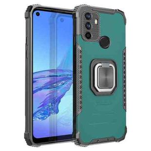 For OPPO A53 2020 / A32 Fierce Warrior Series Armor Aluminum Alloy + TPU Phone Case with Ring Holder(Green)
