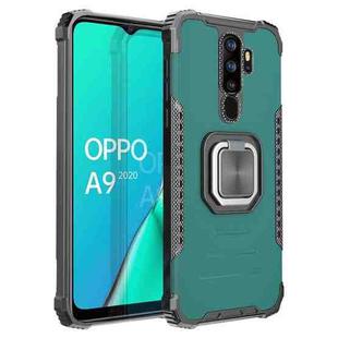 For OPPO A9 2020 / A5 2020 Fierce Warrior Series Armor Aluminum Alloy + TPU Phone Case with Ring Holder(Green)