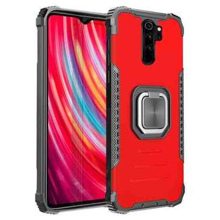 For Xiaomi Redmi Note 8 Pro Fierce Warrior Series Armor Aluminum Alloy + TPU Phone Case with Ring Holder(Red)