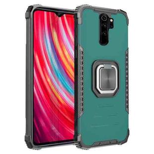 For Xiaomi Redmi Note 8 Pro Fierce Warrior Series Armor Aluminum Alloy + TPU Phone Case with Ring Holder(Green)