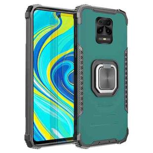 For Xiaomi Redmi Note 9S / Note 9 Pro Fierce Warrior Series Armor Aluminum Alloy + TPU Phone Case with Ring Holder(Green)