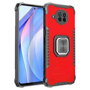 For Xiaomi Mi 10T Lite / Redmi Note 9 Pro 5G Fierce Warrior Series Armor Aluminum Alloy + TPU Phone Case with Ring Holder(Red)