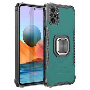 For Xiaomi Redmi Note 10 Pro / Note 10 Pro Max Fierce Warrior Series Armor Aluminum Alloy + TPU Phone Case with Ring Holder(Green)
