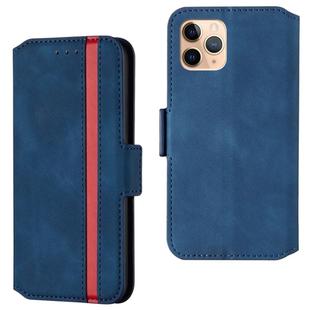 For iPhone 11 Pro Retro Frosted Oil Side Horizontal Flip Case with Holder & Card Slots(Blue)