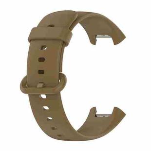 For Xiaomi Redmi Watch 2 Solid Color Silicone Strap Watch Band(Light Coffee)