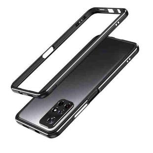 For Xiaomi Redmi Note 11 Aurora Series Lens Protector + Metal Frame Phone Case(Black Silver)