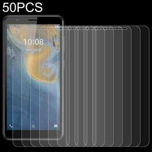 For ZTE Blade A31 50 PCS 0.26mm 9H 2.5D Tempered Glass Film