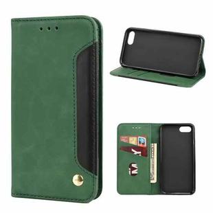 For iPhone SE 2022 / SE 2020 / 8 / 7 Skin Feel Splicing Leather Phone Case(Green)