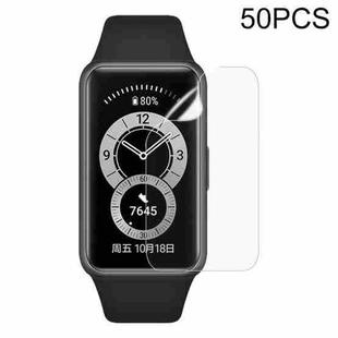 For Huawei Band 6 50 PCS Soft Hydrogel Film Watch Screen Protector