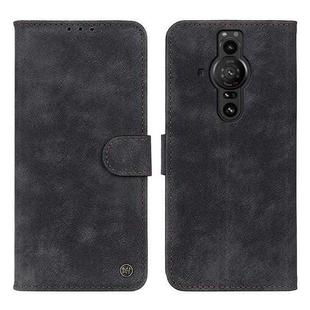 For Sony Xperia Pro-I Antelope Texture Magnetic Buckle Horizontal Flip Leather Phone Case with Card Slots & Wallet & Holder(Black)