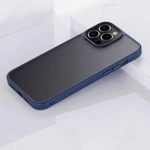 For iPhone 13 mini Frosted Back Shockproof Phone Case (Blue)