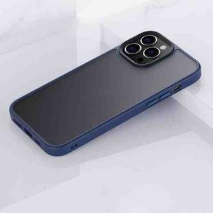For iPhone 13 Frosted Back Shockproof Phone Case(Blue)