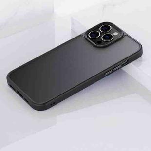 For iPhone 13 Pro Frosted Back Shockproof Phone Case (Black)