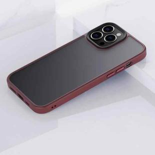 For iPhone 13 Pro Frosted Back Shockproof Phone Case (Rose Red)
