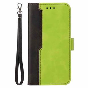 For Samsung Galaxy M52 5G Business Stitching-Color Horizontal Flip PU Leather Phone Case(Green)