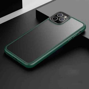 For iPhone 11 Pro Max Frosted Back Shockproof Phone Case (Deep Green)