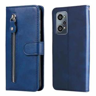 For OPPO Realme GT Neo2 Calf Texture Zipper Horizontal Flip Leather Phone Case(Blue)