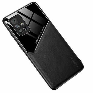 For Xiaomi Redmi Note 11 All-inclusive Leather + Organic Glass Protective Case with Metal Iron Sheet(Black)