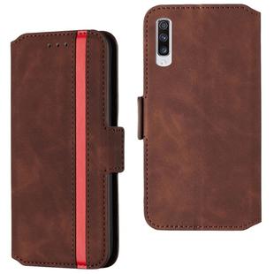 For Galaxy A90 5G Retro Frosted Oil Side Horizontal Flip Case with Holder & Card Slots(Wine Red)