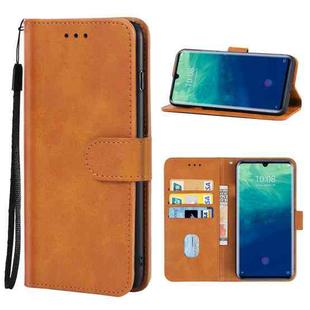 Leather Phone Case For ZTE Axon 10 Pro(Brown)