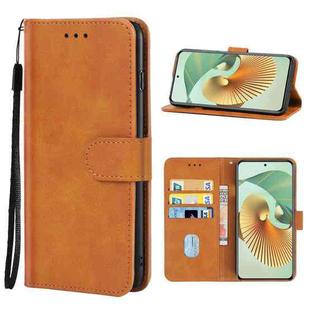 Leather Phone Case For ZTE Axon 30 Pro 5G(Brown)