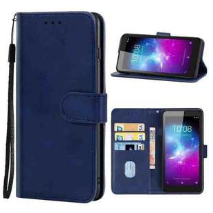 Leather Phone Case For ZTE Blade A3 (2019)(Blue)