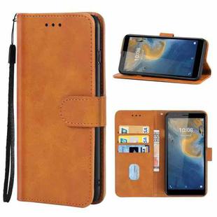 Leather Phone Case For ZTE Blade A31 Lite(Brown)