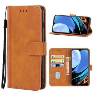 Leather Phone Case For Xiaomi Redmi 9C NFC(Brown)