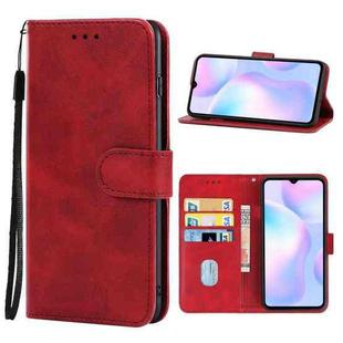 Leather Phone Case For Xiaomi Redmi 9i(Red)