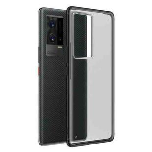 For vivo iQOO 8 Pro Four-corner Shockproof TPU + PC Phone Case(Black)