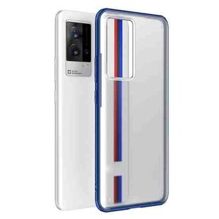 For vivo iQOO 8 Four-corner Shockproof TPU + PC Phone Case(Blue)