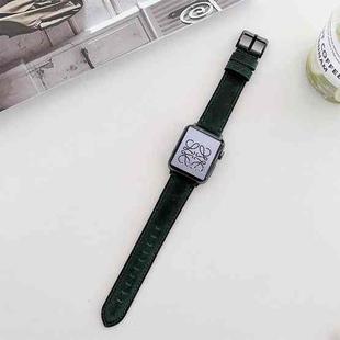 Crazy Horse Texture Matte Watch Band For Apple Watch Ultra 49mm / Series 8&7 45mm / SE 2&6&SE&5&4 44mm / 3&2&1 42mm(Green)