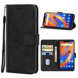 Leather Phone Case For Tecno Spark 4(Black)