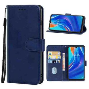 Leather Phone Case For Tecno Spark 7P(Blue)