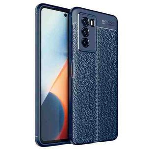 For vivo T1 Litchi Texture TPU Shockproof Phone Case(Blue)