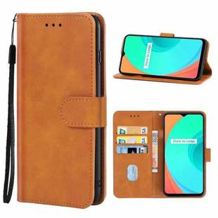 For OPPO Realme C11 2021 Leather Phone Case(Brown)