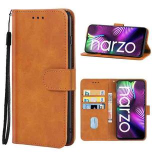 For OPPO Realme Narzo 20 Leather Phone Case(Brown)