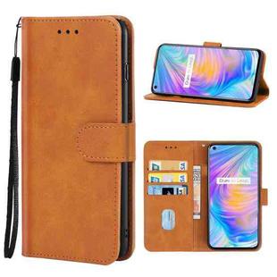 For OPPO Realme Q2 Leather Phone Case(Brown)