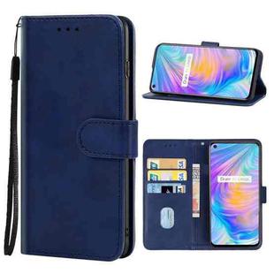 For OPPO Realme Q2 Leather Phone Case(Blue)