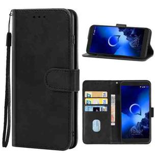 Leather Phone Case For Alcatel 1x (2019)(Black)