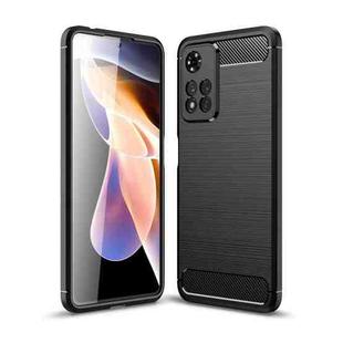 For Xiaomi Redmi Note 11 Pro Brushed Texture Carbon Fiber TPU Phone Case(Black)