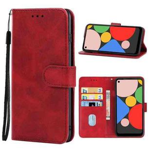 Leather Phone Case For Google Pixel 5a(Red)