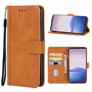Leather Phone Case For Meizu 16Xs(Brown)